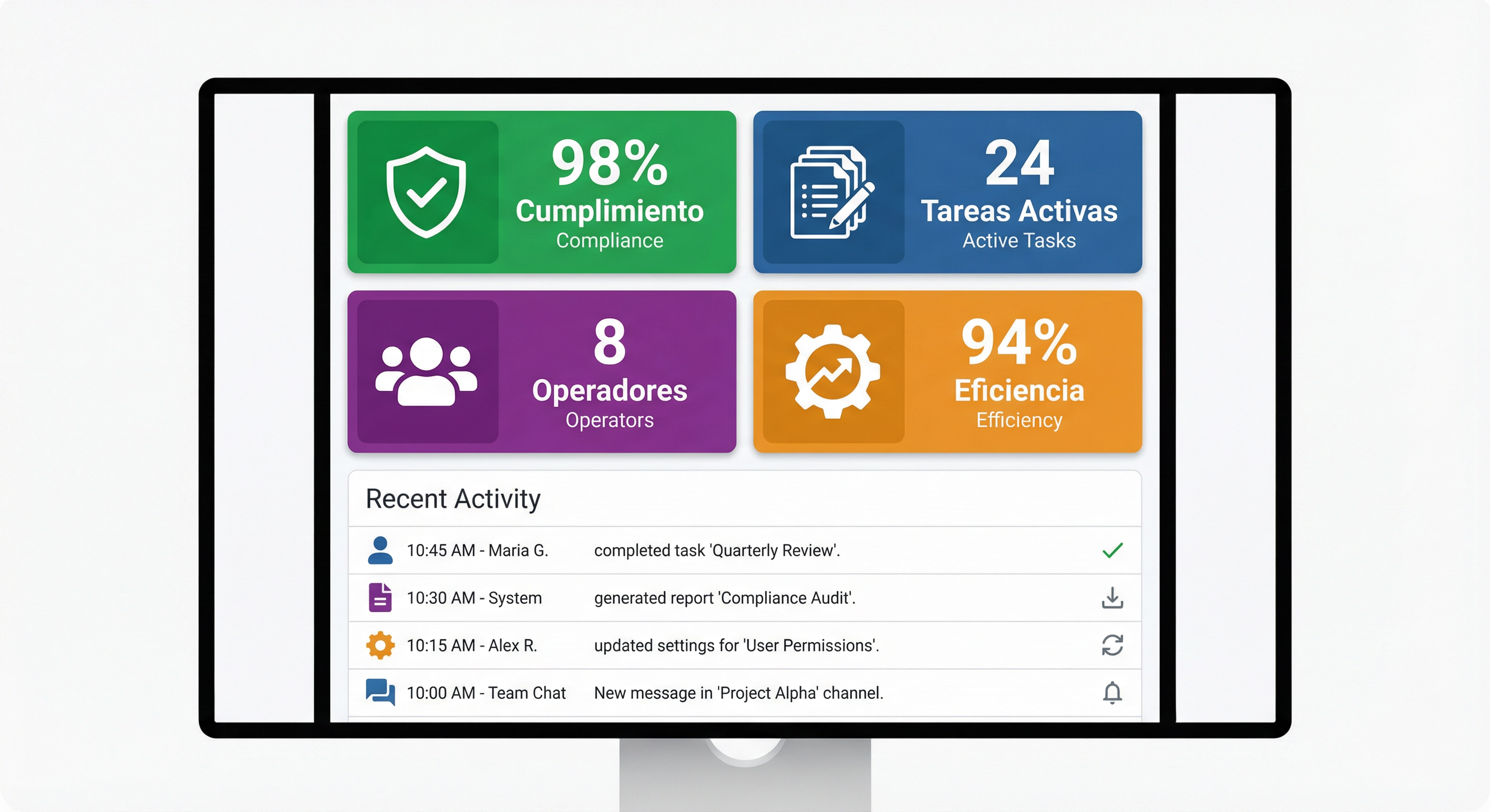 Dashboard Ejecutivo - Vista de aplicación